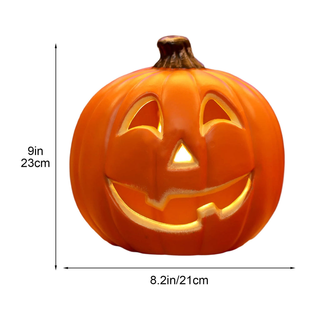 Halloween Pumpkin Lamp Light Decor,Battery Operated Halloween Jack-O-Lantern,Spooky Vintage LED Lighted Pumpkin Lights for Outdoor Indoor Tabletop Front Door Porch Garden Patio Yard