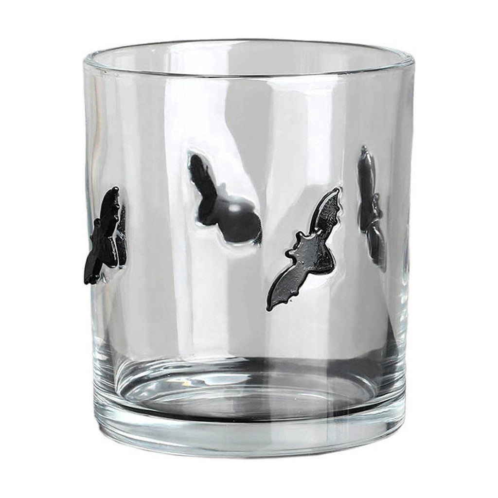 Qocolcyl Halloween Icon Glass Cups- 350ml Pumpkin Black Cat Bat Ghost Stemless Wine Glasses Old Fashioned Icon Hand Blown Drinking Cups for Party Supplies&Gift