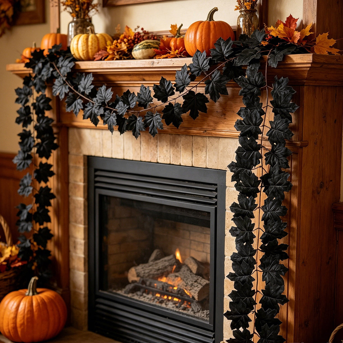 Spring Artificial Flowers Garland, 70 inch Fake Eucalyptus Vine Cherrys Blossoms Hanging Garland Rattan for Mantle Fireplace Wedding Indoor Outdoor Home Decor