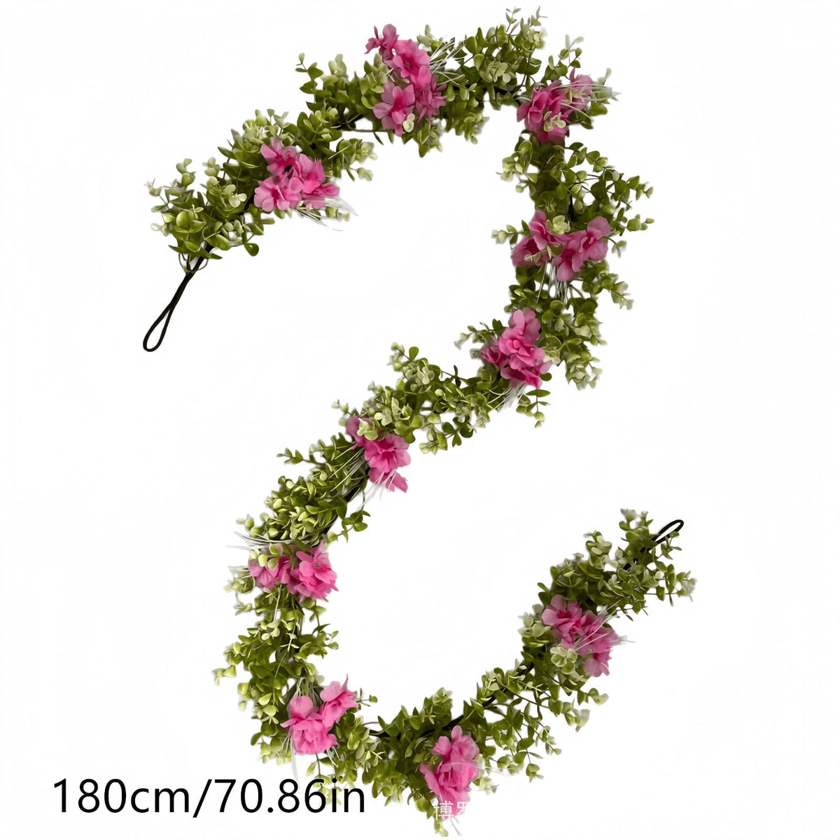 Spring Artificial Flowers Garland, 70 inch Fake Eucalyptus Vine Cherrys Blossoms Hanging Garland Rattan for Mantle Fireplace Wedding Indoor Outdoor Home Decor