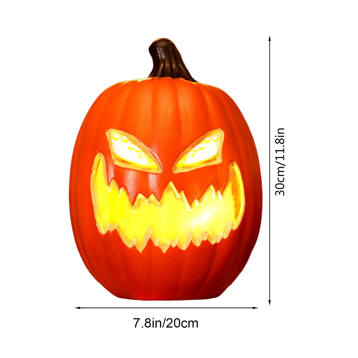 SRUILUO Halloween Light up Jack-O-Lantern, Fall Thanksgiving Pumpkin Light Decorations, Pumpkin Prop with LED Light, Halloween Tabletop Decorations Props for Indoor Outdoor Decor (No Battery)