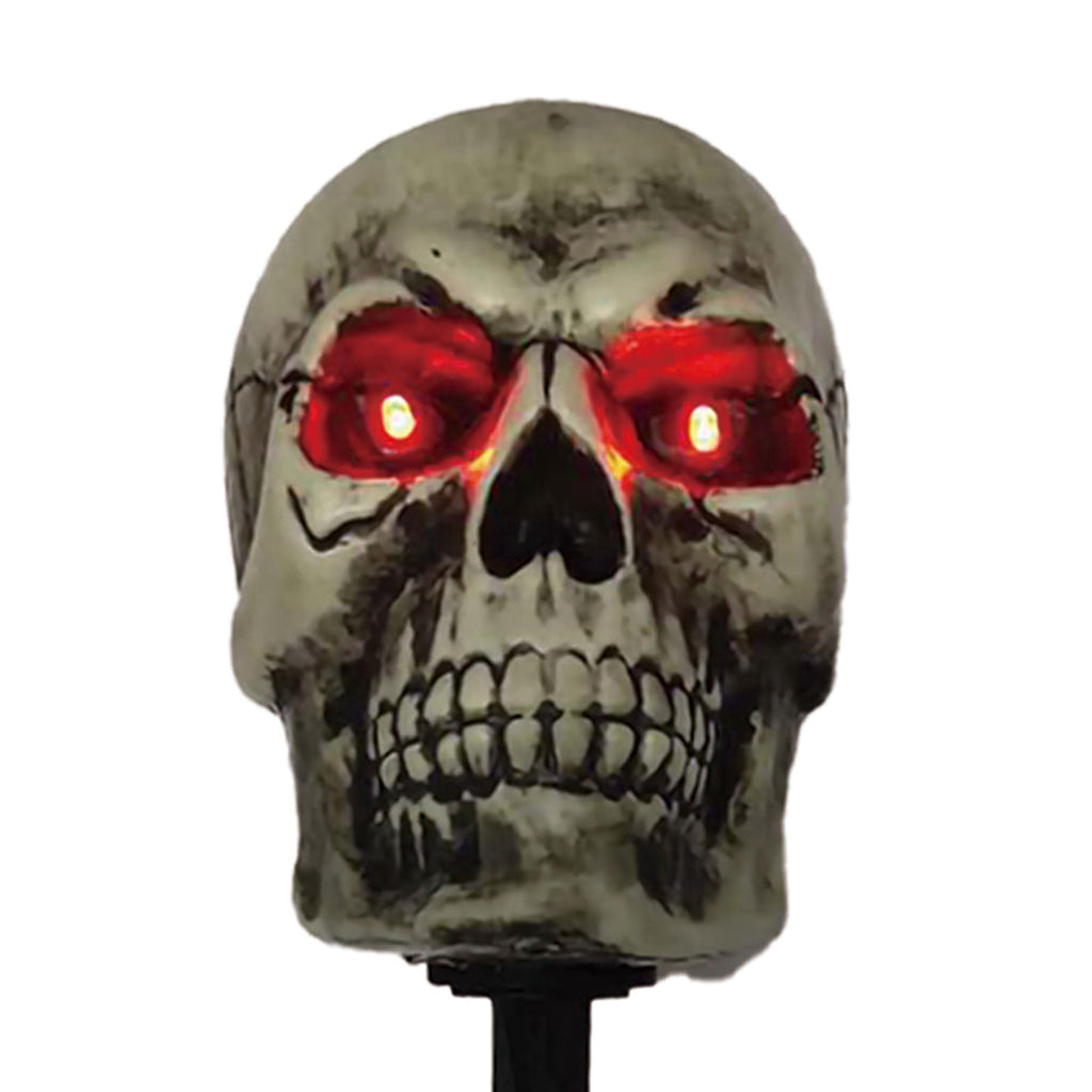Outdoor Battery-Operated LED Skull Pathmarkers, 17", 3 Count, Halloween by Way To Celebrate