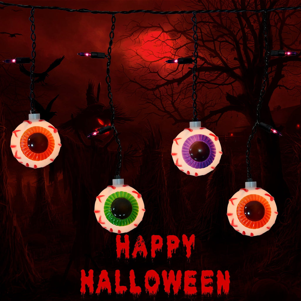 7Ft Halloween Pumpkin String Lights, Halloween Decorations Lights with 10 LED Colorful Pumpkin Lights 15 Orange Bulbs, Hanging Fairy Lights for Outdoor Curtain Garden Porch Bar Party Bedroom Decor