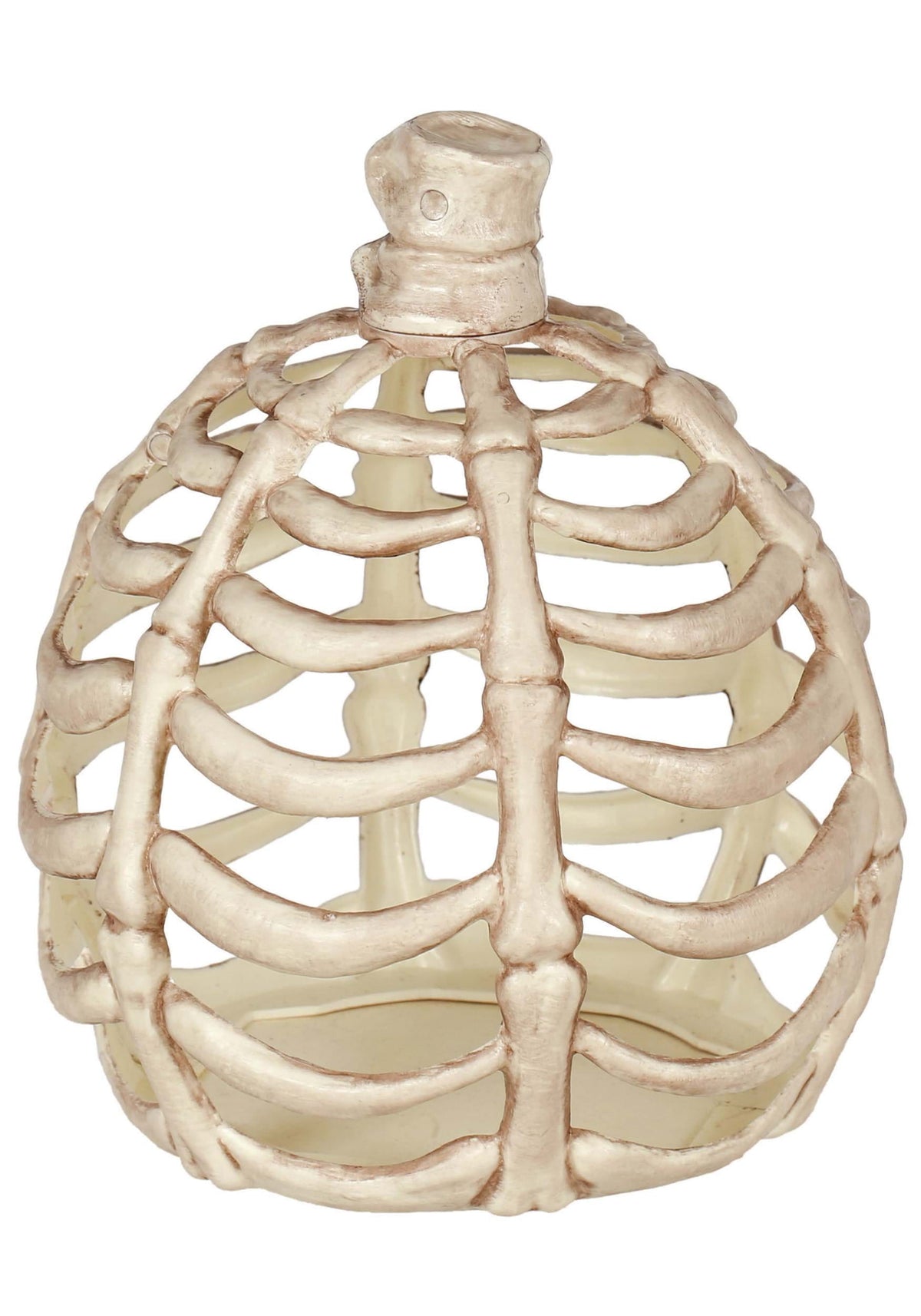 11" Light Up Pumpkin Bones Decoration