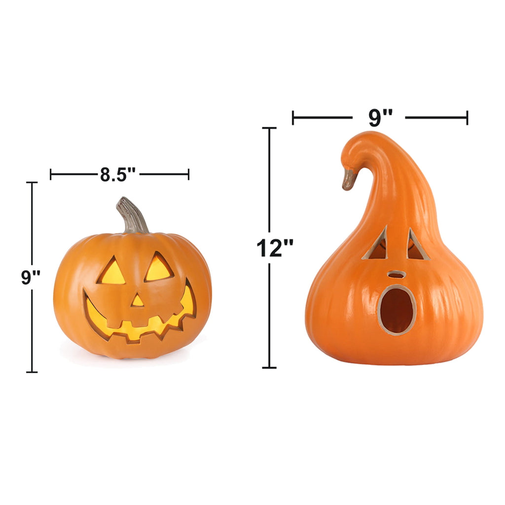 6" Jack O' Lantern - Battery Operated Halloween Pumpkin Lantern - Waterproof for Indoor Outdoor Decorations Favors