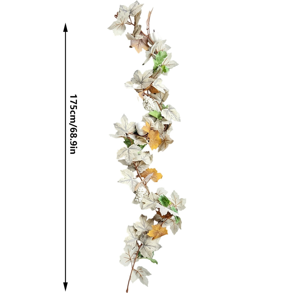 Spring Artificial Flowers Garland, 70 inch Fake Eucalyptus Vine Cherrys Blossoms Hanging Garland Rattan for Mantle Fireplace Wedding Indoor Outdoor Home Decor