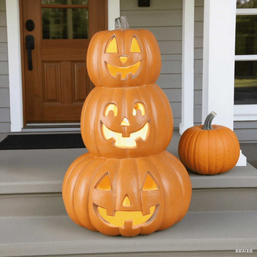 14 Inch Light Up Large Jack O Lantern - Halloween Pumpkin Decoration Indoor/Outdoor
