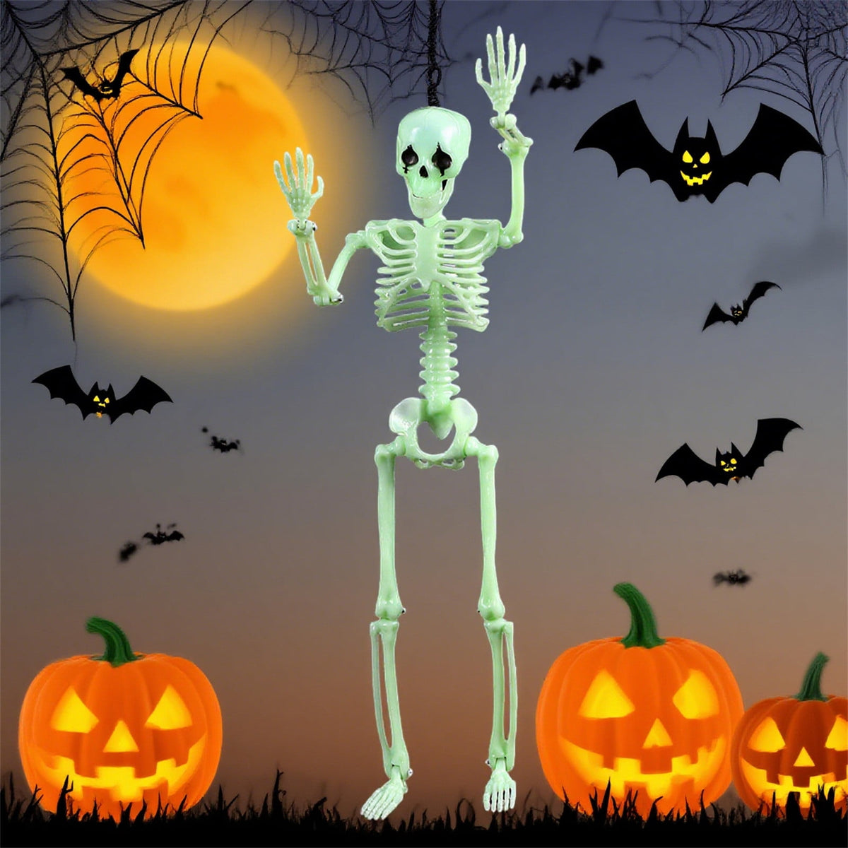 Acrylic Halloween Pumpkin Pendant Hanging Ornament - Spooky Fall Home Decor for Porch Wall Door Indoor Outdoor