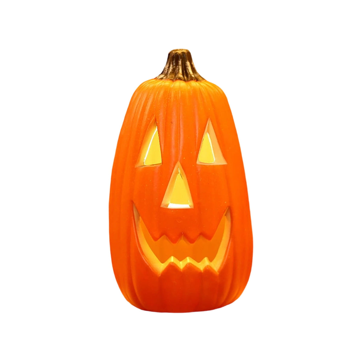 Halloween Lighted Pumpkin Decoration, Glowing Jack o Lanterns, Large LED Pumpkin Lamp with Warm Glow, Outdoor Yard Porch Halloween Decor, Holiday Display Ornament for Home Party