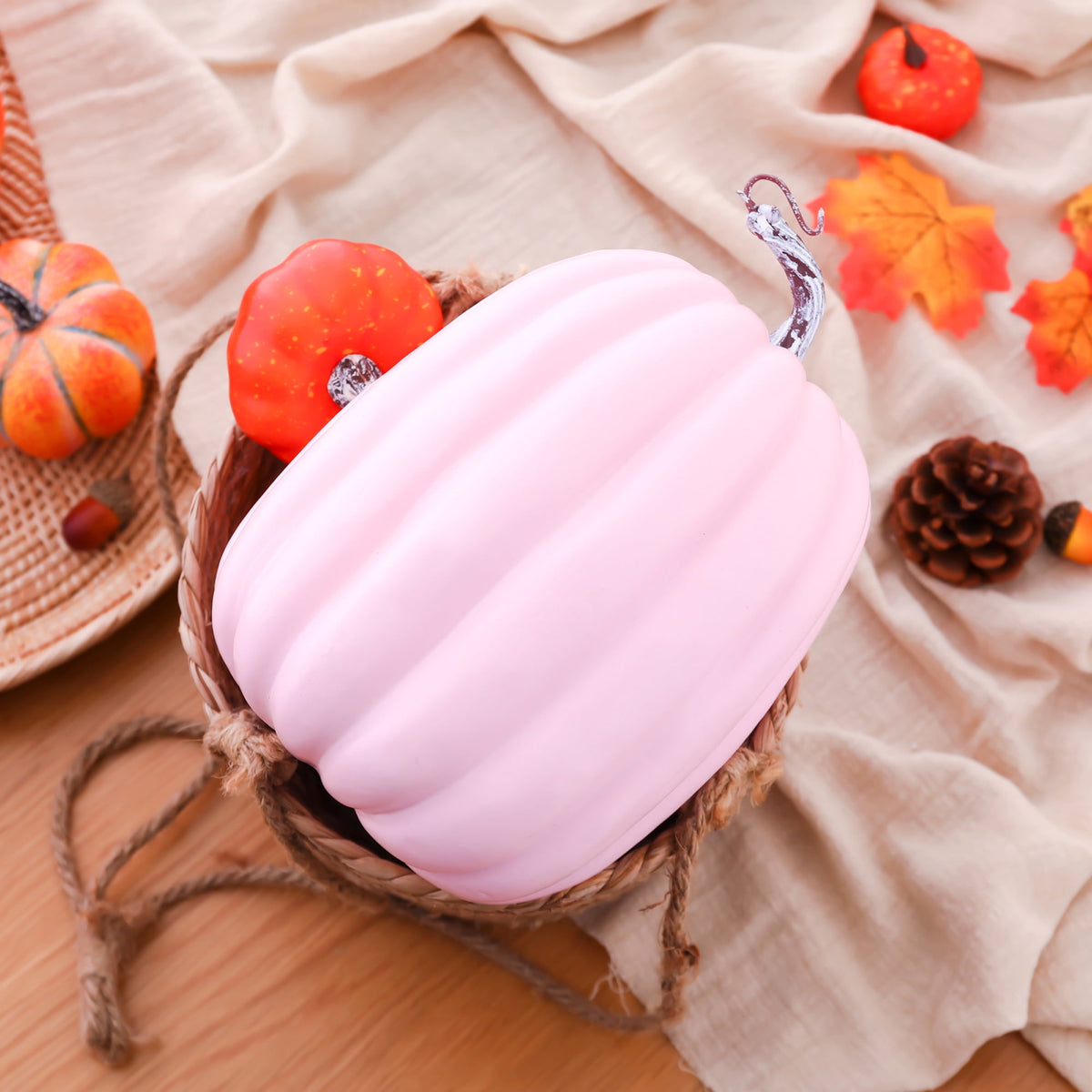RUINIXCW 8 Inch Large Artificial Pumpkins Fall Decorations Thanksgiving Halloween Pumpkins Giant Fake Pumpkins Foam Pumpkins Autumn Harvest Home Decor