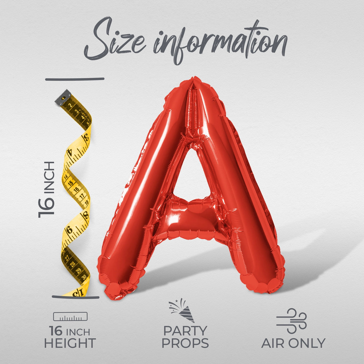 Letter Balloons - STOP IN FOR A SPELL 16" Inch Alphabet Letters Foil Mylar Balloon Halloween Party Banner (Red)