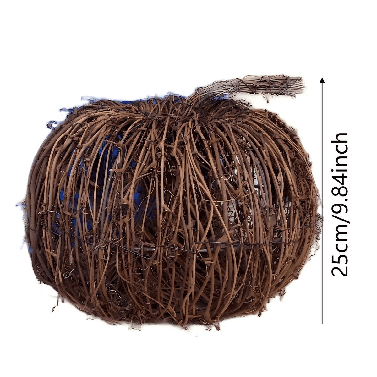 Handwoven Pumpkin Lantern, Rustic Vintage Halloween Decor, 28cm Woven Pumpkin Lantern Without LED Candle Light, Pumpkin Ornament for Mantel Doorstep Halloween Party Decorations