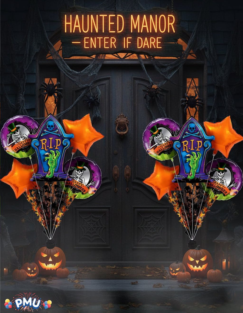 PMU Halloween Flying Ghost 24 Inch Mylar-Foil Balloon (10/pkg) Pkg/1