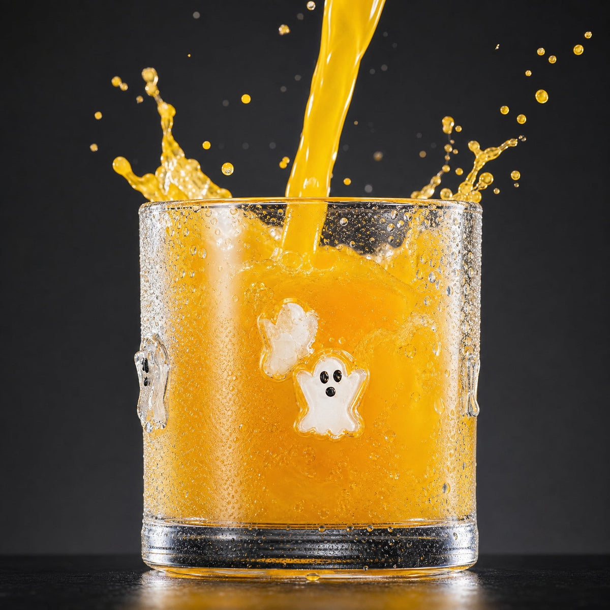 Qocolcyl Halloween Icon Glass Cups- 350ml Pumpkin Black Cat Bat Ghost Stemless Wine Glasses Old Fashioned Icon Hand Blown Drinking Cups for Party Supplies&Gift