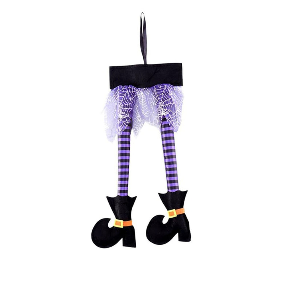 Fnochy Halloween Witch'S Legs For Wreath Plush Stuffed Witch Legs With Shoes Sticking Out Of Window Door Car Auto Trunk Outdoor Wicked Novelty Hanging Witch Legs Car Trunk Yard Decorations Clearance