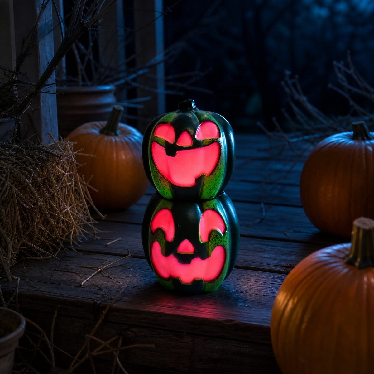 SCNOR Friendly Ghost Statue with Pumpkin Candy Bowl, 11.8 Inch Halloween Decoration for Outdoor Porch, Yard, Patio & Indoor