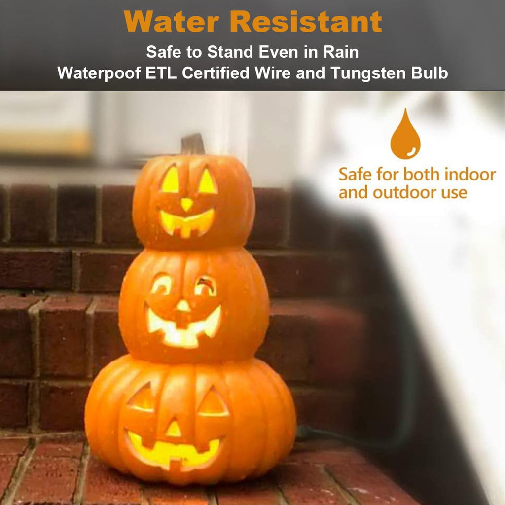 14 Inch Light Up Large Jack O Lantern - Halloween Pumpkin Decoration Indoor/Outdoor