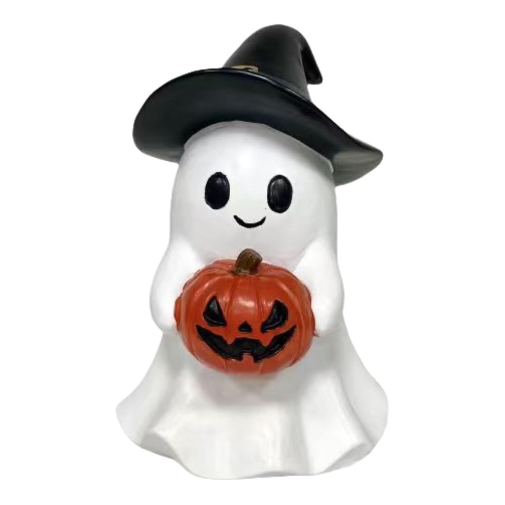 Sahpxhe Halloween Ghost Lamp Decor Warm LED Light for Halloween Mantel Shelf Tabletop Spooky Indoor Halloween Decor