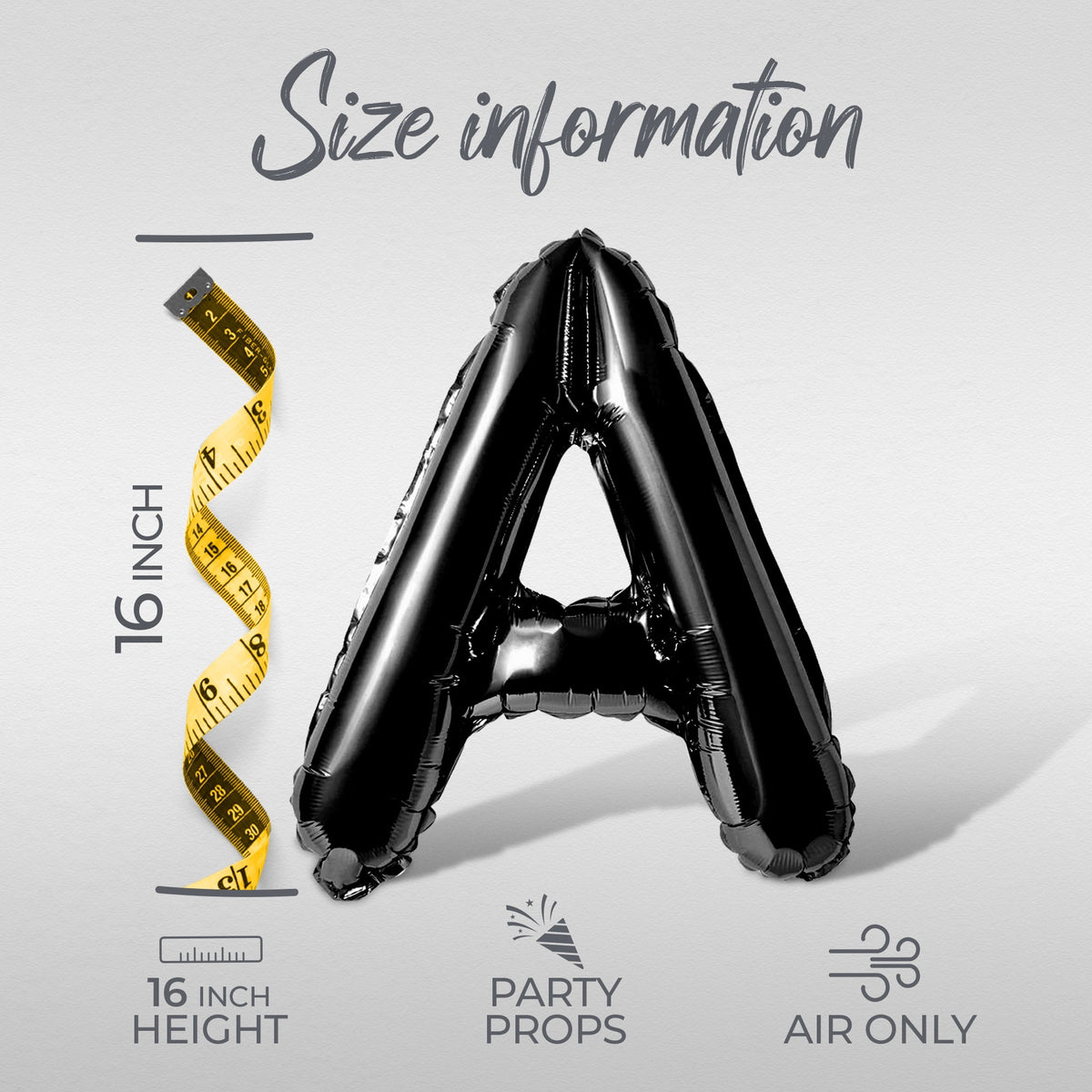 Letter Balloons - BOO 16" Inch Alphabet Letters Foil Mylar Balloon Halloween Party Banner (Black)