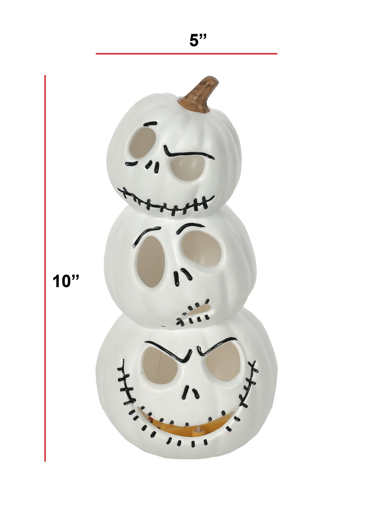 18-Inch Jack Stack Pumpkin White Color Halloween Decoration The Nightmare Before Christmas