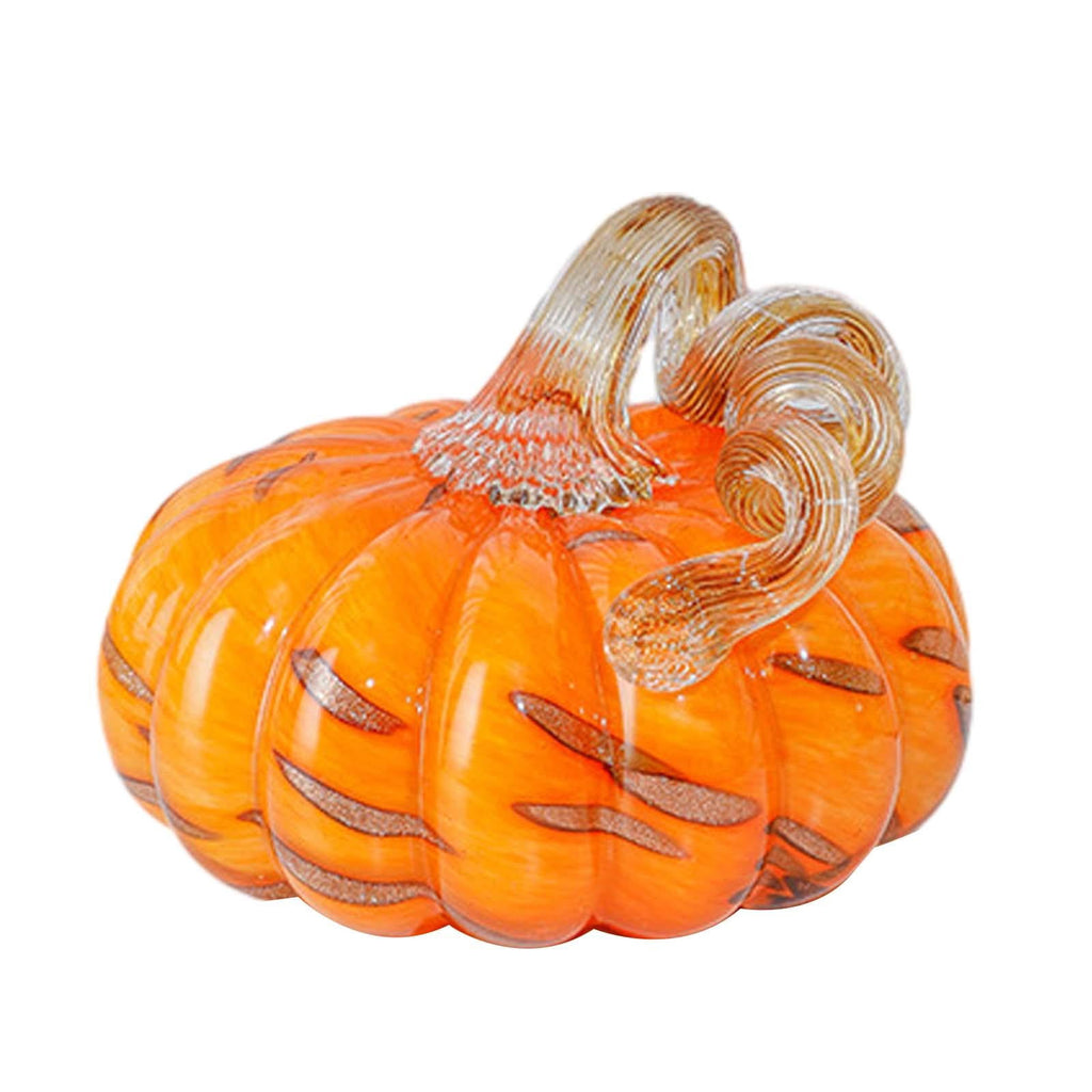 Glass Pumpkin Decoration Artwork Pumpkin Ornament for Halloween Bedroom Home S S