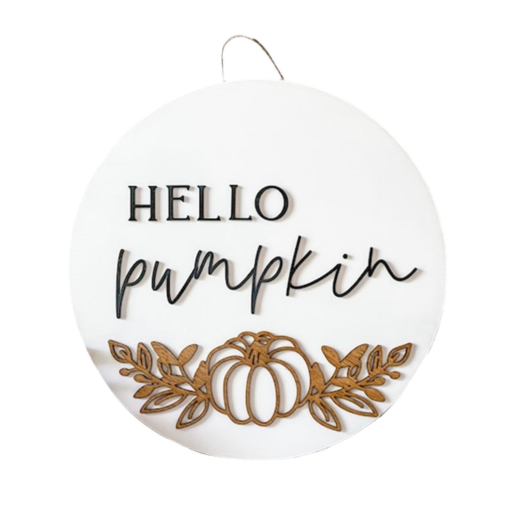 PEONAVET Thanksgiving Garland Pumpkin Decoration Door Panel Wooden Crafts Home Decoration Hanging Holiday Decoration on Clearance