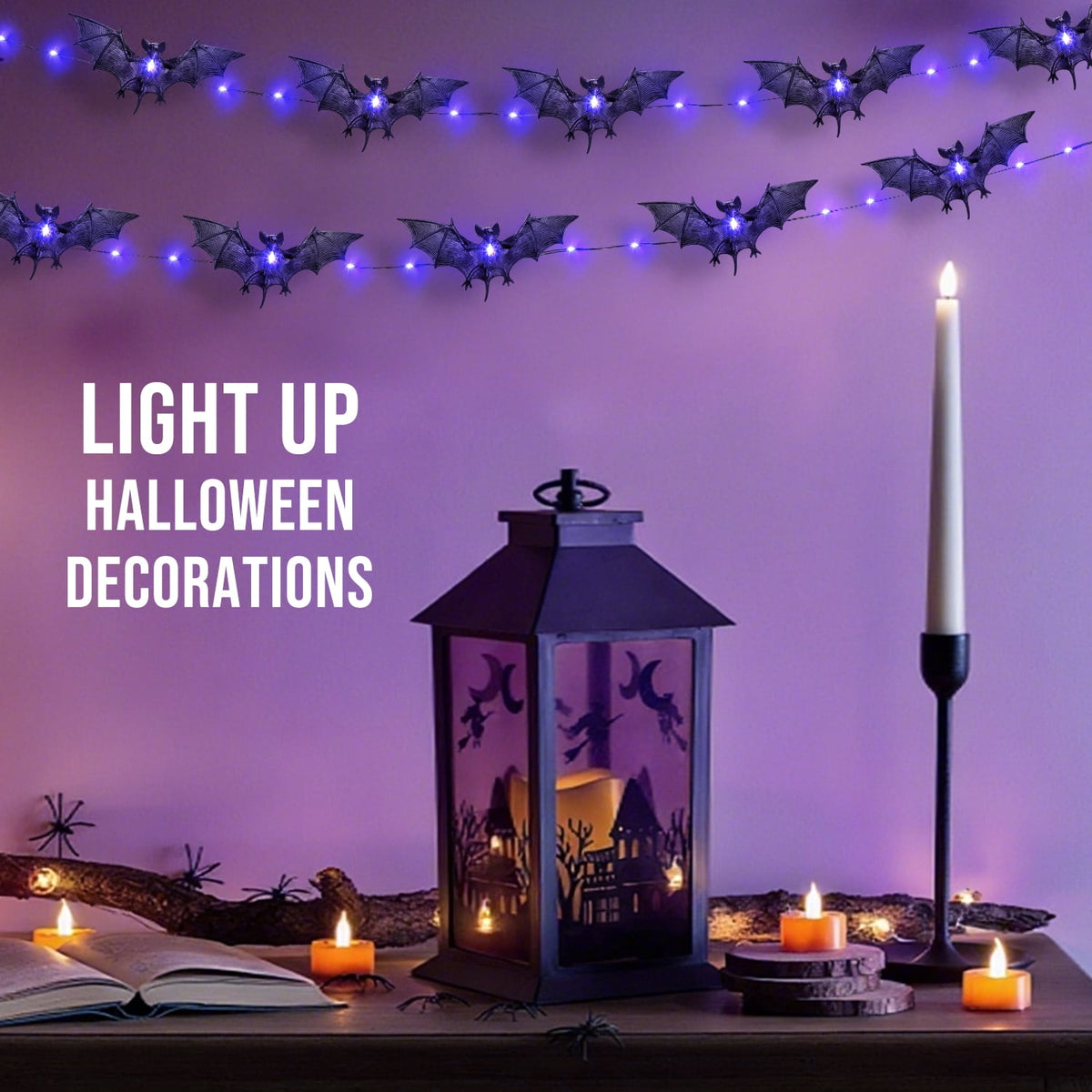 Ayieyill Halloween String Lights, 15ft 30 LED Skull Halloween Lights Halloween Decorations Indoor Outdoor