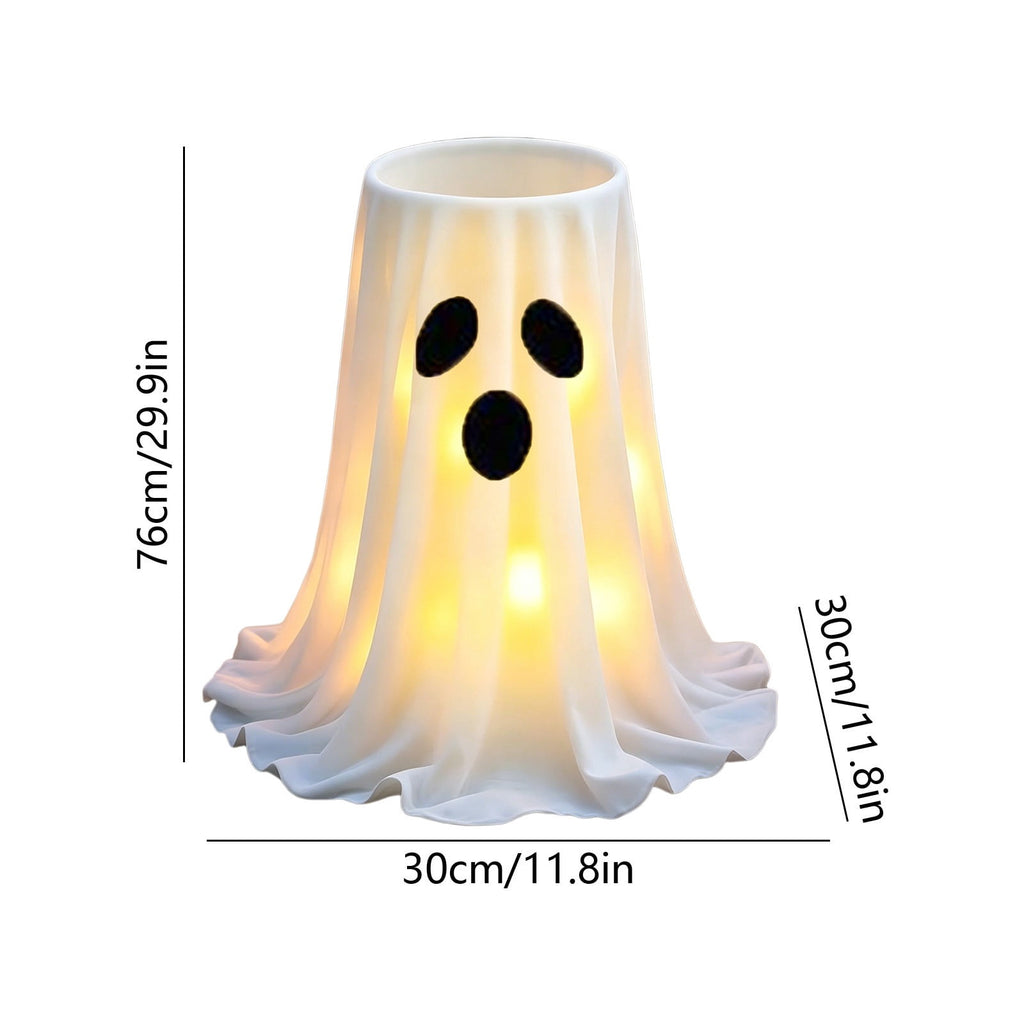 Halloween Ghost Candy Bowl Large Light Up Floor Stand with Remote Control for Halloween Party Treat Display and Trick Or Treat Setup