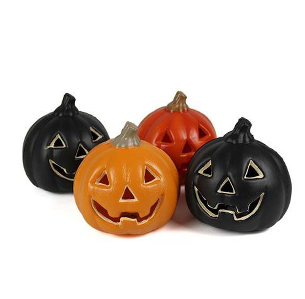 1 Pack Light up Halloween Jack-o'-Lantern Decorative Pumpkin Plastic Halloween Decorations Props-Home Decor-Halloween