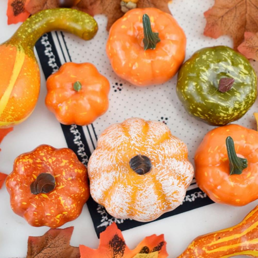Artificial Pumpkins for Decoration, 50PCS Mini Pumpkin for Fall Garland Thanksgiving Decorations