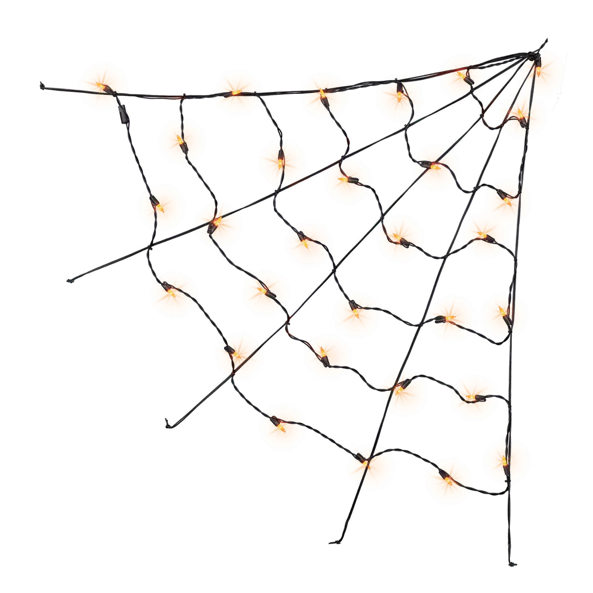 Indoor/Outdoor 30-Count LED Corner Web Lights, Purple, 30" x 30", Halloween by Way To Celebrate
