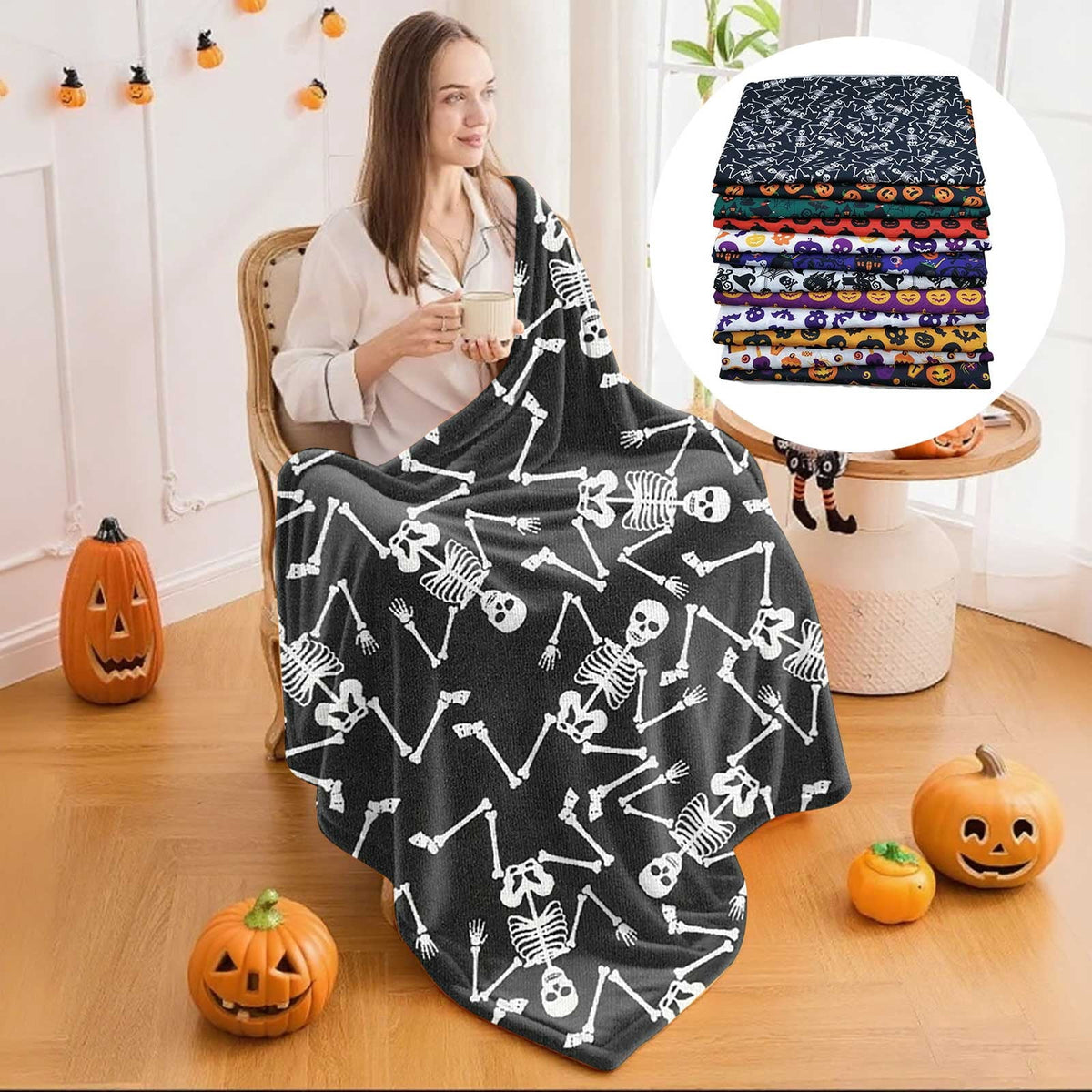 Halloween Decorations Halloween Digital Print Fabric For Diy Quilting Sewing Craft Polyester Material Patchwork Textile Supplies Diy Knitting Diy 9.8"X9.8" 2026