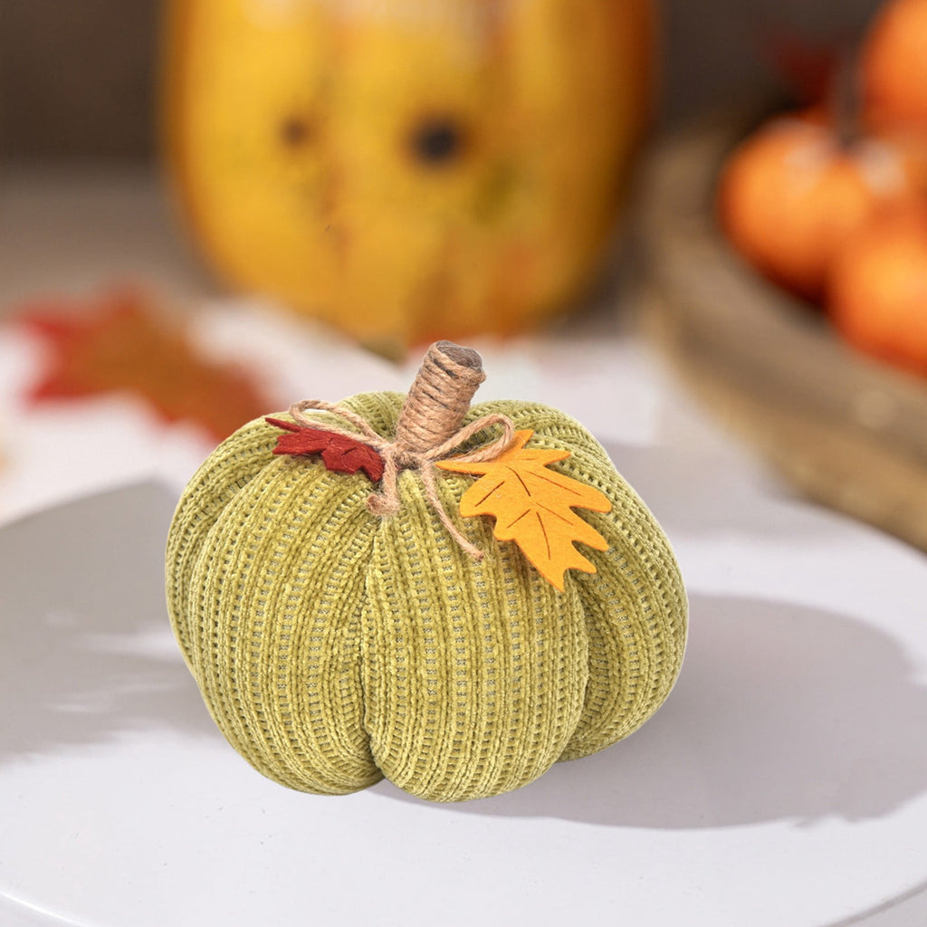 Taotanxi Fall Mini Crochet Pumpkins Seasonal Knit Decorative Pumpkins for Crafts Rustic Decor Farmhouse Decorative Fall Thanksgiving Centerpiece Table Decorations for Mantel Kitchen Gift