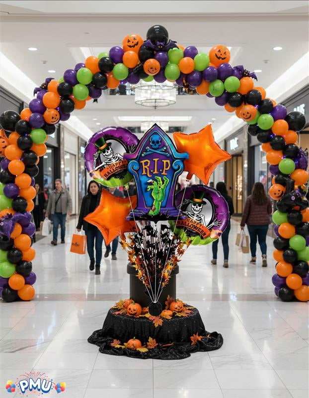 PMU Halloween Flying Ghost 24 Inch Mylar-Foil Balloon (10/pkg) Pkg/1
