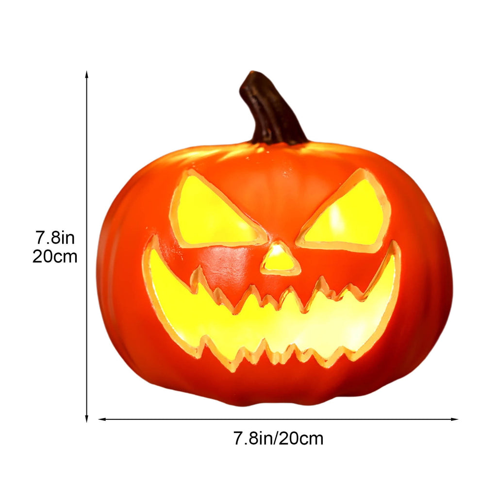 SRUILUO Halloween Light up Jack-O-Lantern, Fall Thanksgiving Pumpkin Light Decorations, Pumpkin Prop with LED Light, Halloween Tabletop Decorations Props for Indoor Outdoor Decor (No Battery)