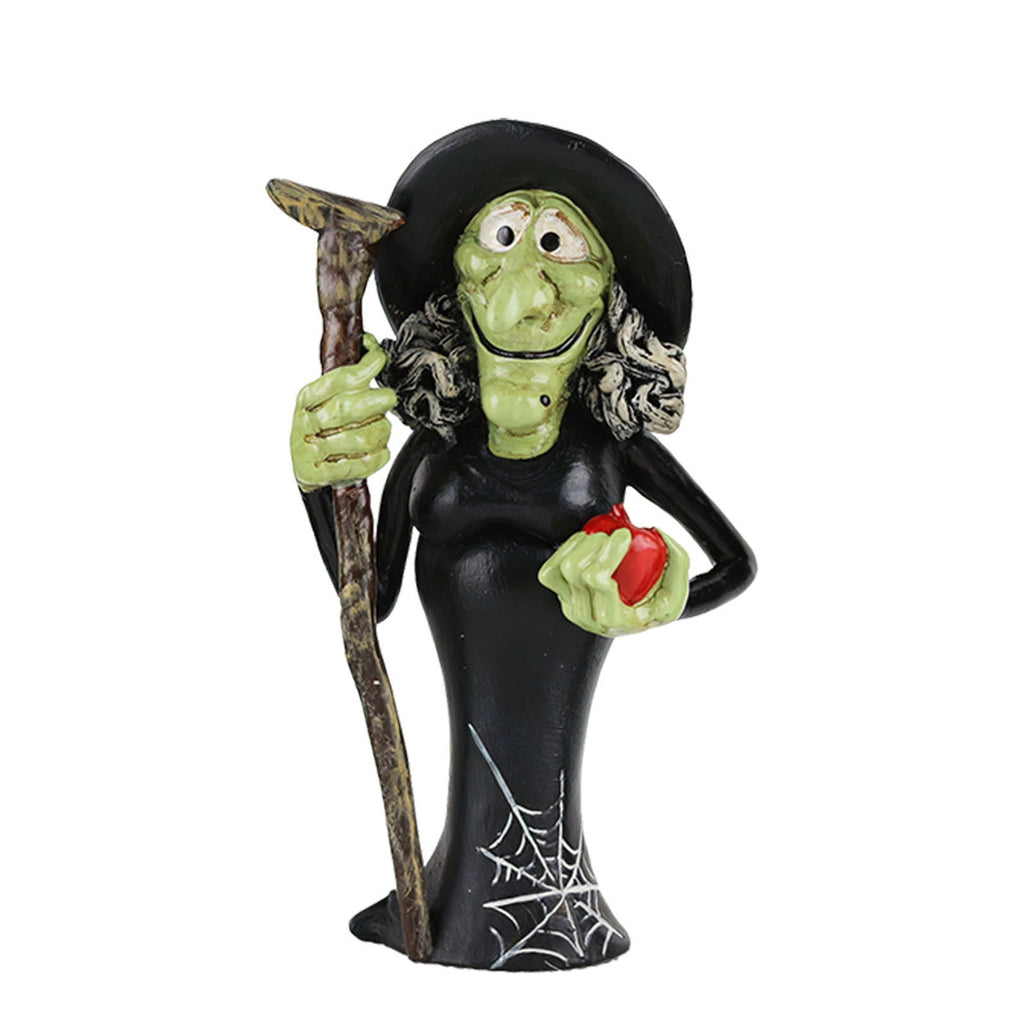 Miniature Halloween Figurines Mini Resin Pumpkin Ghost Kitty Witch Statue Ornaments Pumpkin Doll Miniature Landscape Pumpkin Scene Layout