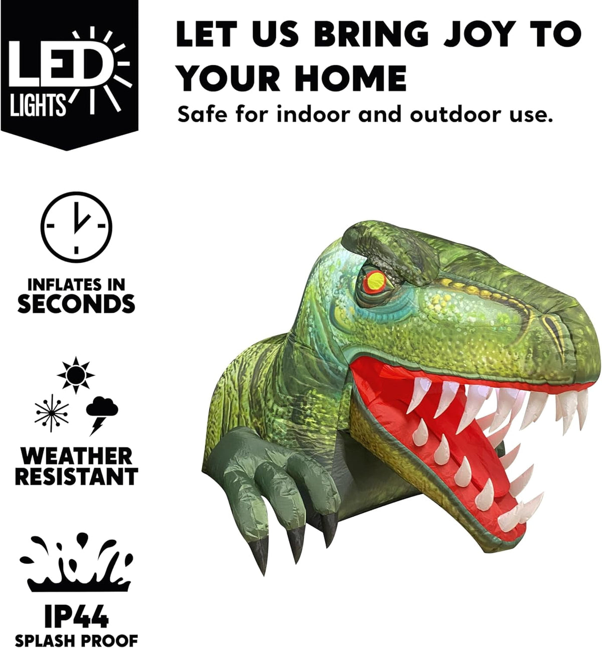 Joyfy 5 FT Halloween Inflatable Ghost Decoration with Colorful LEDs,Trunk or Treat Car Decorations Kit Ghost Trio with Built-in LED Light for Halloween Party Indoor,Outdoor,Yard,Garden Decor