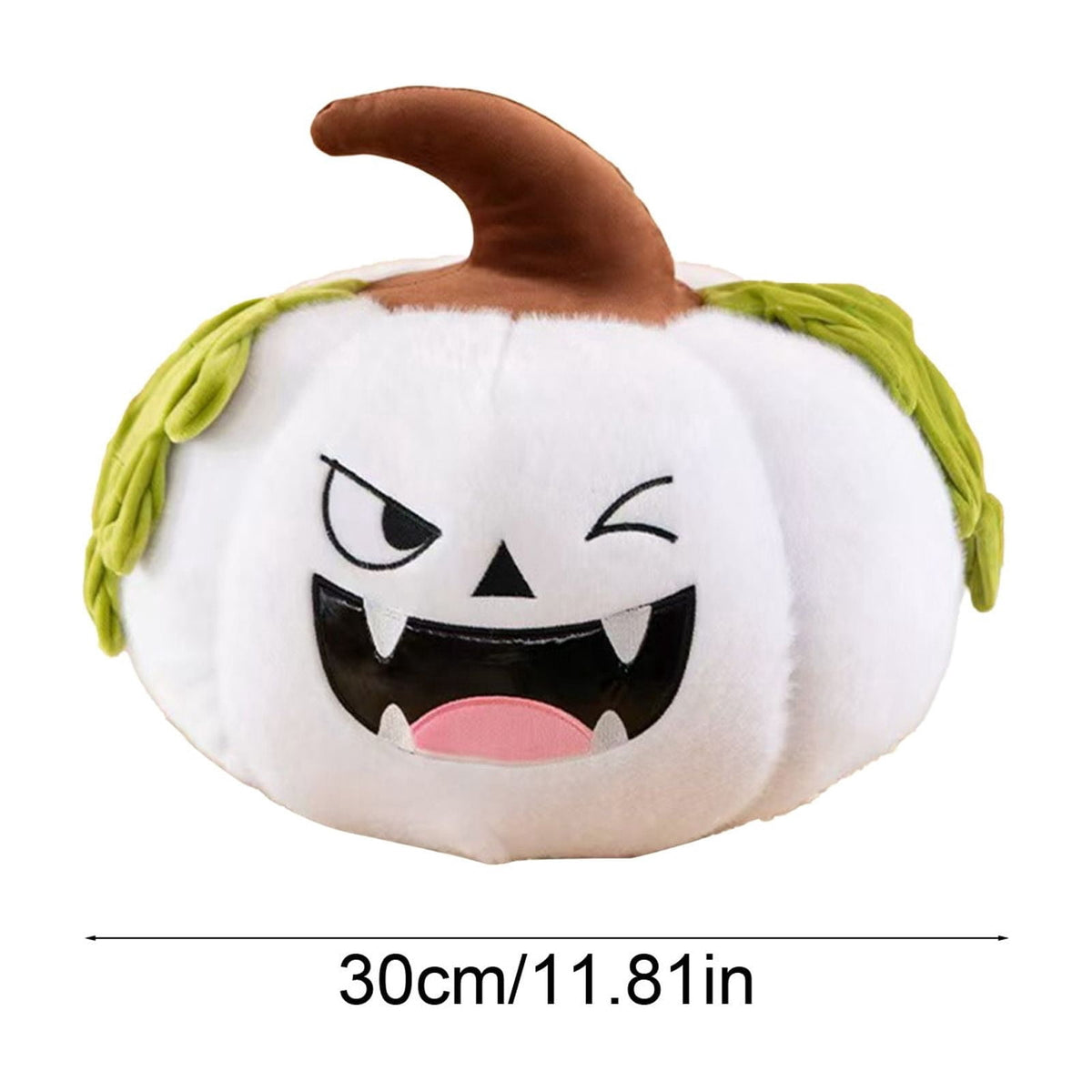 Pnmtdaia Orange Cute Smiling Fangs Pumpkin Plush Throw Pillow, Cozy Stuffed Halloween Thanksgiving Spooky Themed Decorative Cushion for Living Room Bedroom Home Holiday Decor
