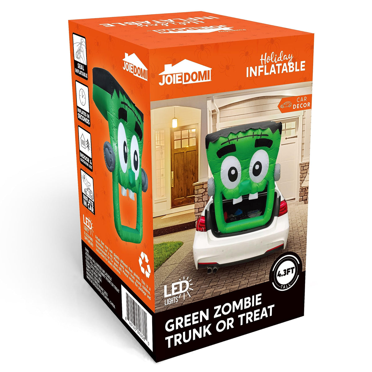 Joyfy 5 FT Halloween Inflatable Ghost Decoration with Colorful LEDs,Trunk or Treat Car Decorations Kit Ghost Trio with Built-in LED Light for Halloween Party Indoor,Outdoor,Yard,Garden Decor