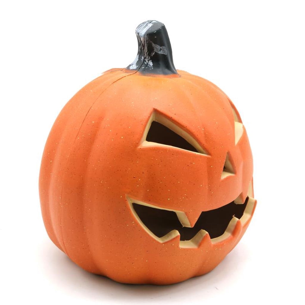 SRUILUO Halloween Light up Jack-O-Lantern, Fall Thanksgiving Pumpkin Light Decorations, Pumpkin Prop with LED Light, Halloween Tabletop Decorations Props for Indoor Outdoor Decor (No Battery)