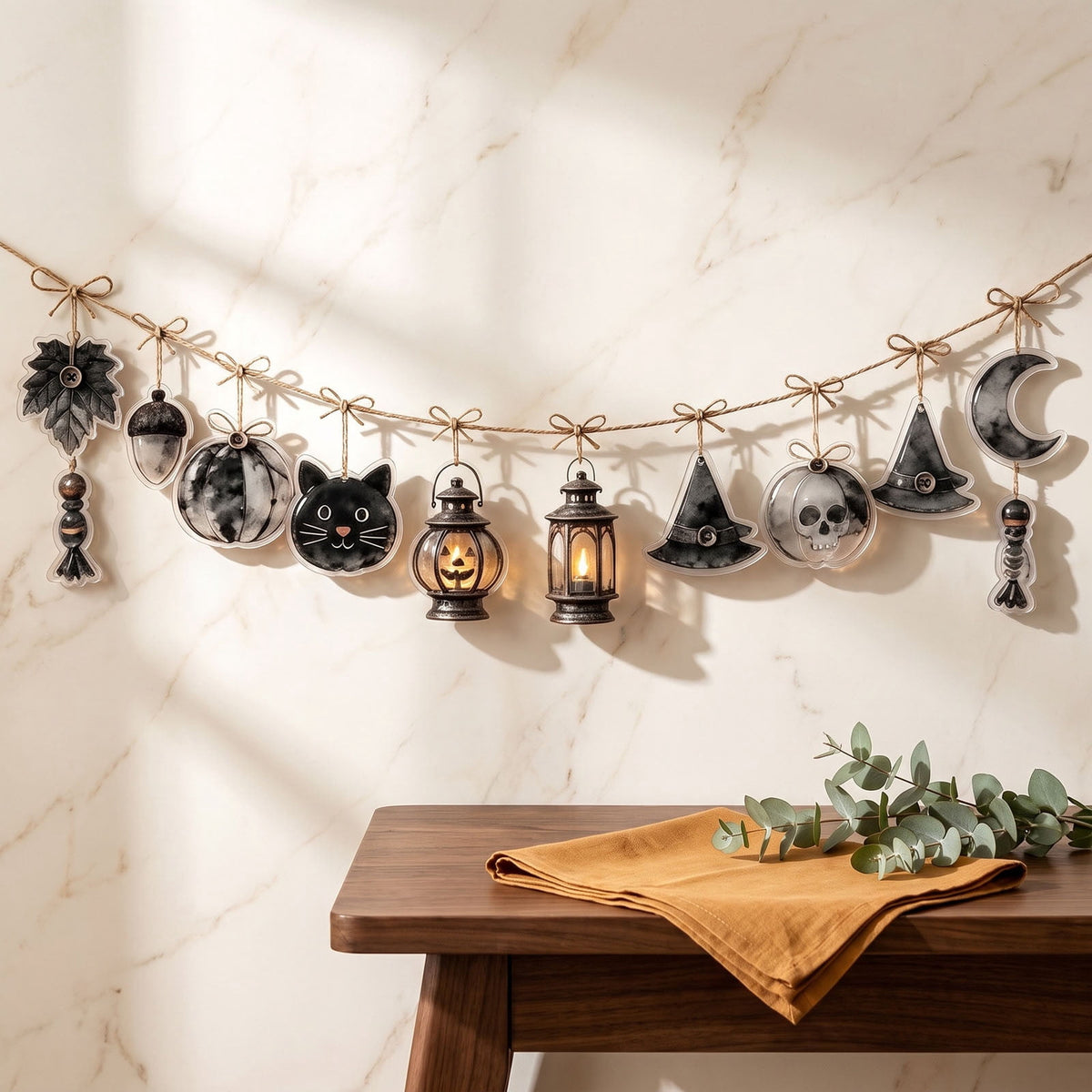 Spring Artificial Flowers Garland, 70 inch Fake Eucalyptus Vine Cherrys Blossoms Hanging Garland Rattan for Mantle Fireplace Wedding Indoor Outdoor Home Decor