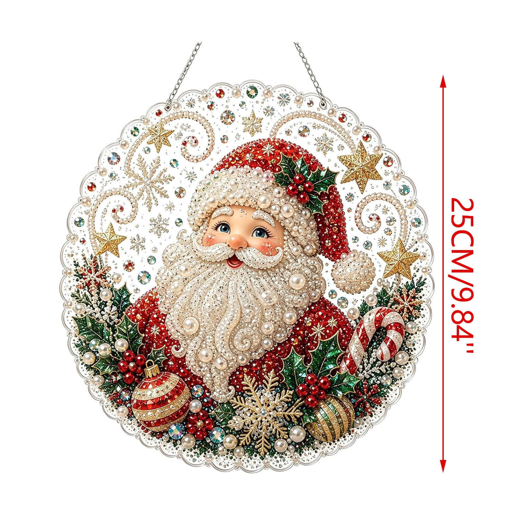 JWZZYD DIY Christmas Pearl Painting Art Kit with Frame, 9.8" Christmas Pearl Beads Art Craft Set, Gemstone Dots Beads for Holiday Christmas Wall Decor, Decoration Gift(Reindeer)