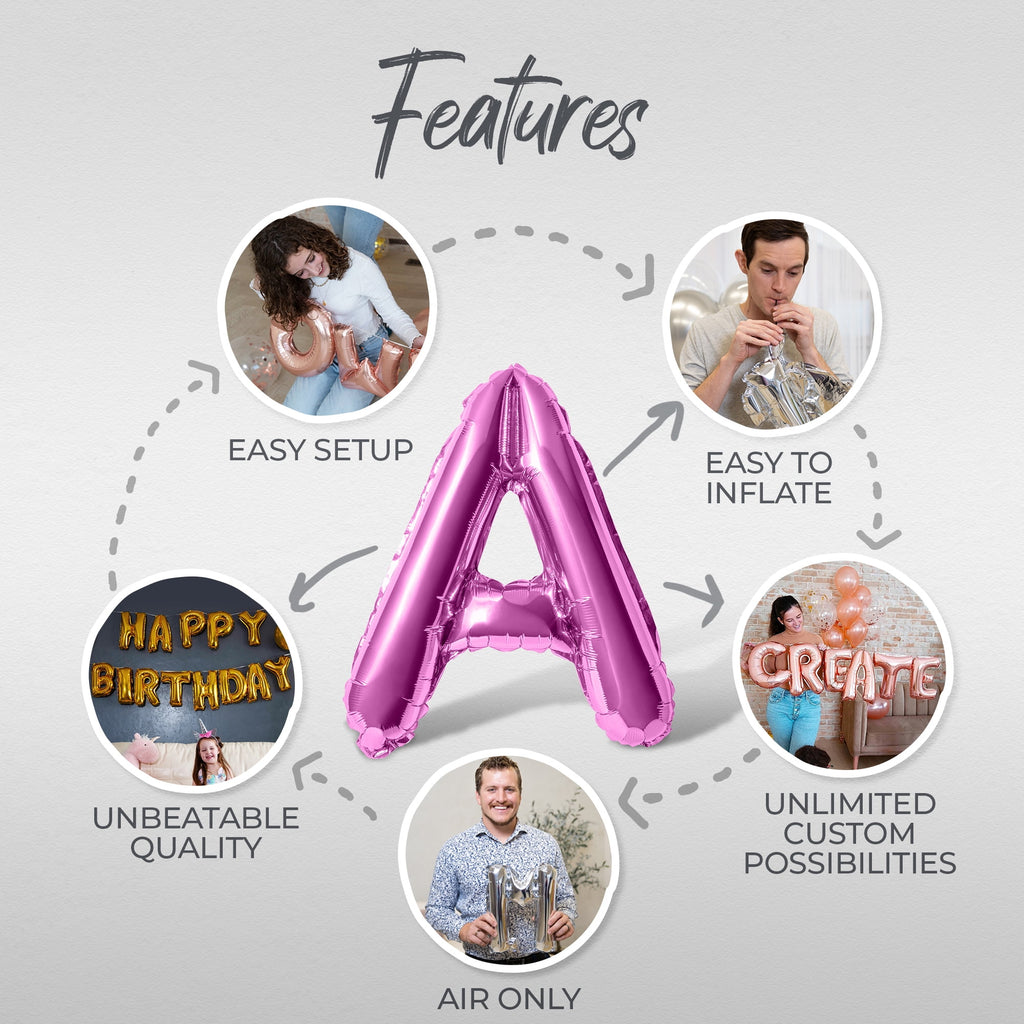 Letter Balloons - TRICK OR TREAT 16" Inch Alphabet Letters Foil Mylar Balloon Halloween Party Banner (Purple)