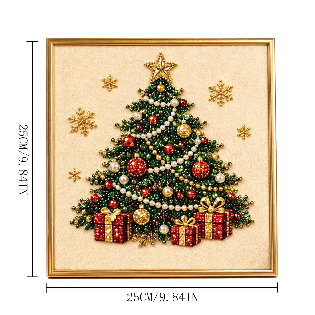 JWZZYD DIY Christmas Pearl Painting Art Kit with Frame, 9.8" Christmas Pearl Beads Art Craft Set, Gemstone Dots Beads for Holiday Christmas Wall Decor, Decoration Gift(Reindeer)