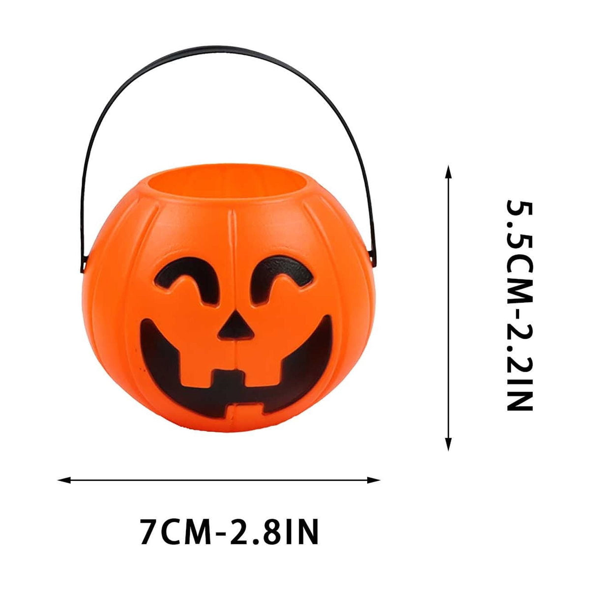 Kyusrd Trick or Treat Halloween Lantern Pumpkin Decoration Lighted Table Centerpieces Ornaments Spooky Pumpkin Prop Decor Decorative Wedding Candy Bowl Organizer Canisters