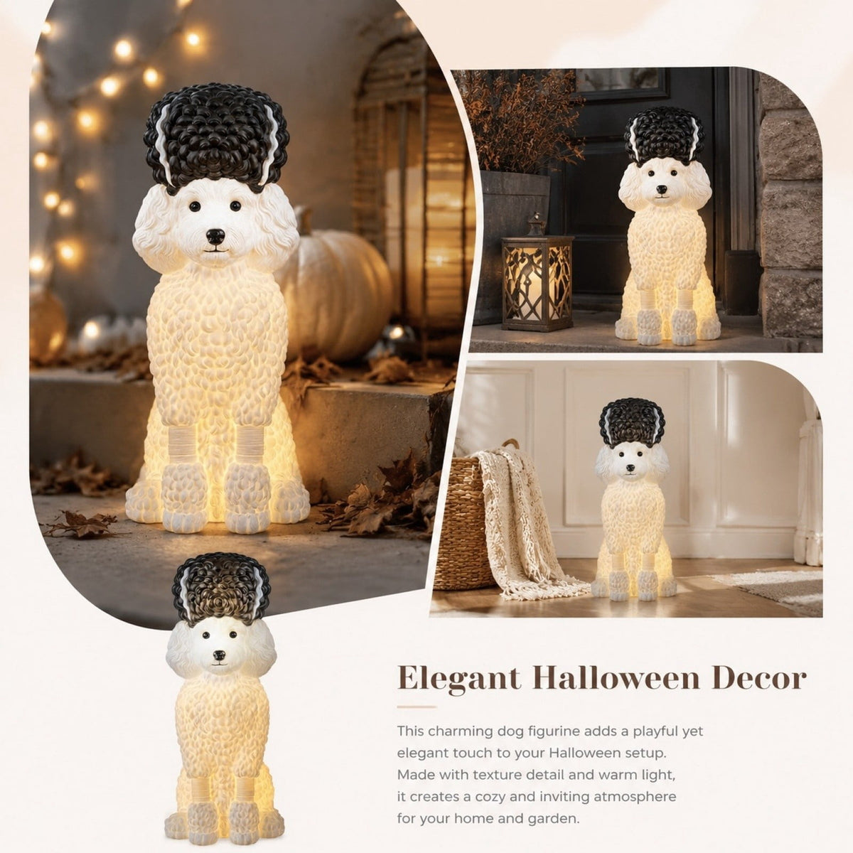Wicker Ghost Decor, Halloween Decorations Indoor 12.2 Inch, Rattan Ghost Basket Tabletop Lamp Shade for Fall Home Mantel, Halloween Gift Ideal