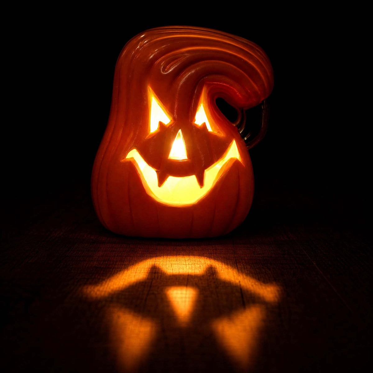 Halloween Pumpkin LED Light Lamp Blow Mold Pumpkin Decoration For Tabletop Shelf And Mantel