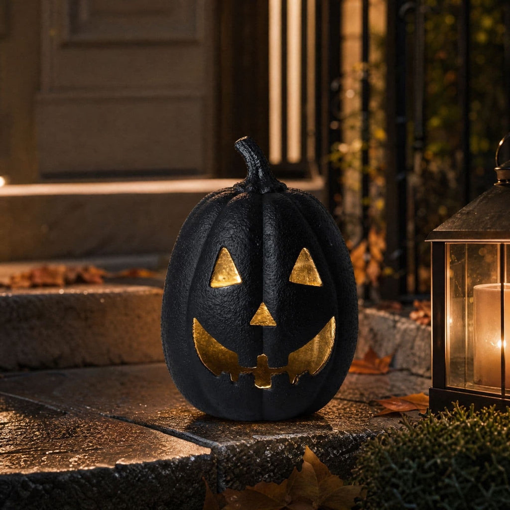 Oversized LED Lighted Pumpkin Decoration with Bright Glow, Large Plastic Halloween Pumpkin for Outdoor Yard, Porch, Home, Storefront, Shopping Mall, and Holiday Display