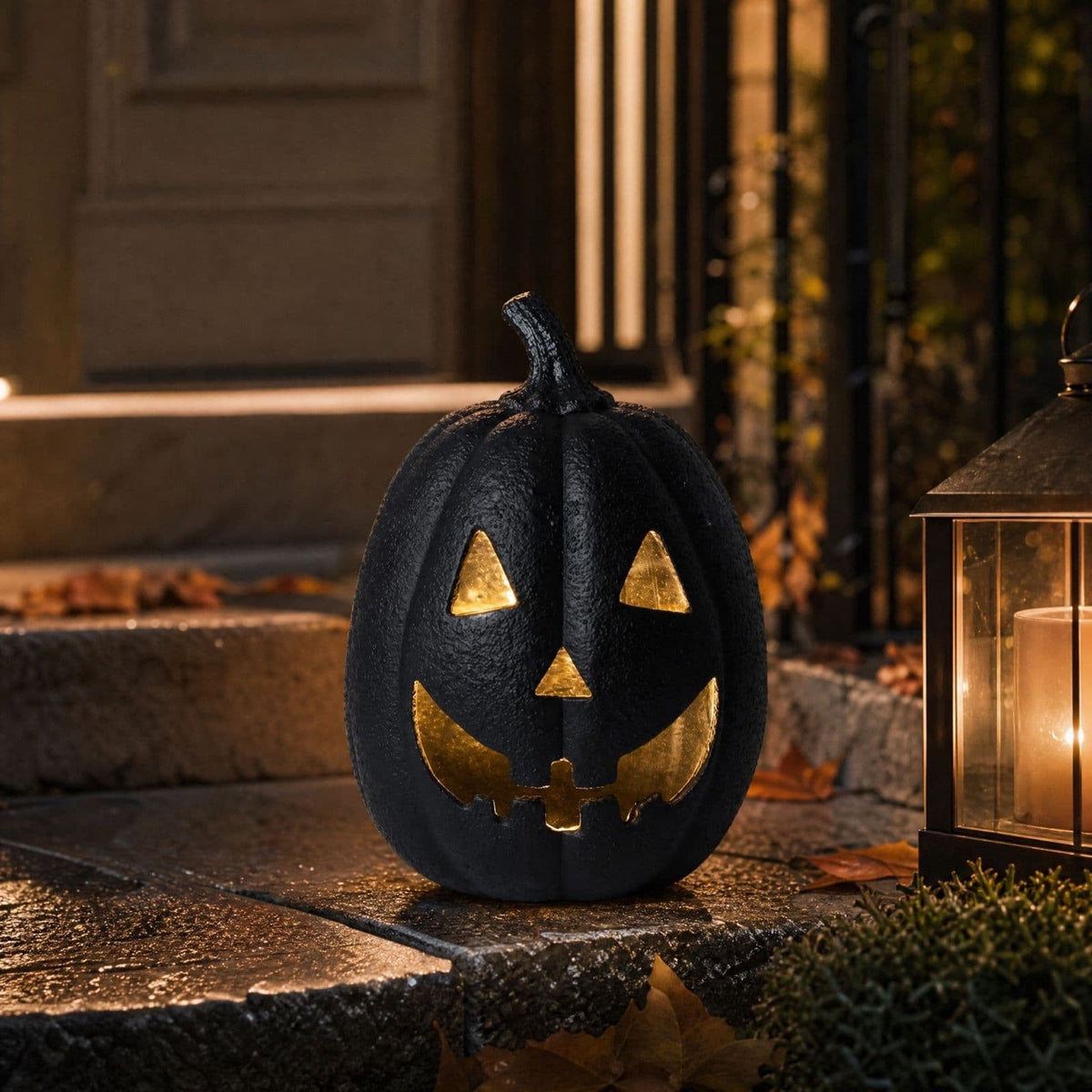 Oversized LED Lighted Pumpkin Decoration with Bright Glow, Large Plastic Halloween Pumpkin for Outdoor Yard, Porch, Home, Storefront, Shopping Mall, and Holiday Display