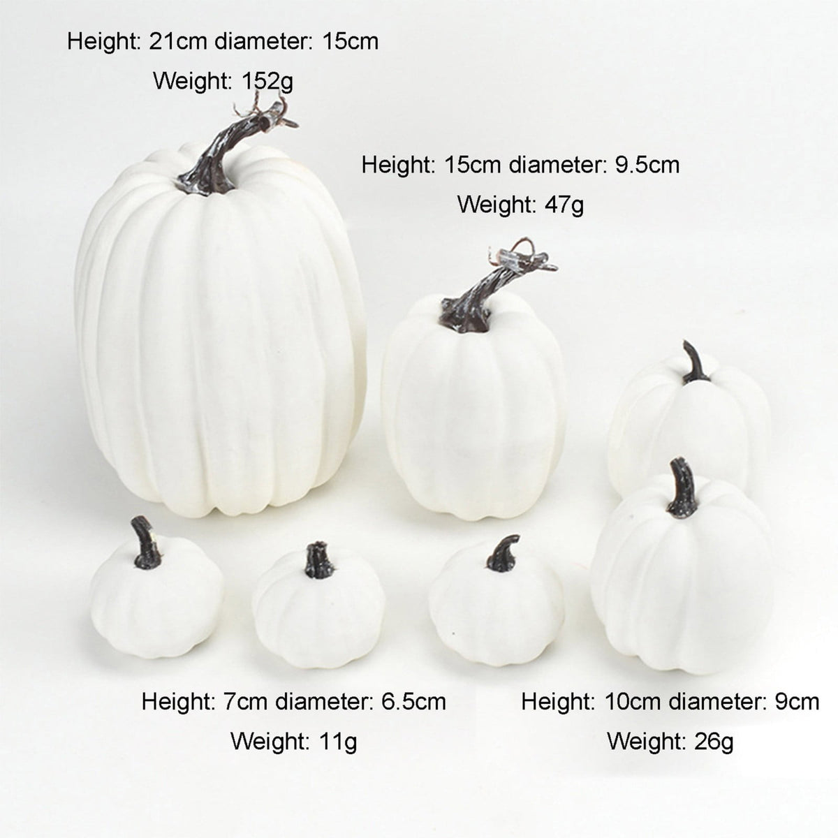 7 Pcs Assorted Sizes Artificial Pumpkins Fall Decor Fake Faux Foam Pumpkins for Halloween Thanksgiving Harvest Home Table Decor (Pink)
